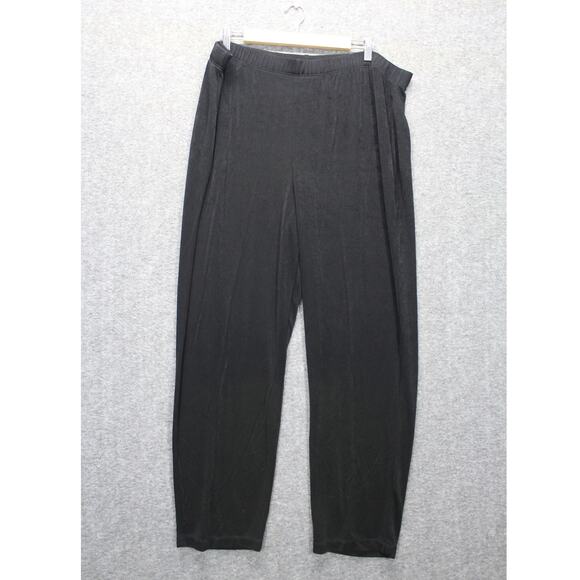 Chico’s Travelers Women’s Size 4R (US 20/22R) Pull On Slinky Pants Black - Picture 1 of 5